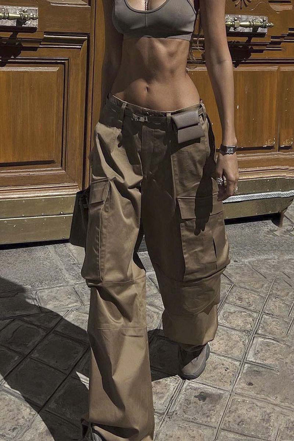 PC815 Low-Rise Wide-Leg Cargo Pants