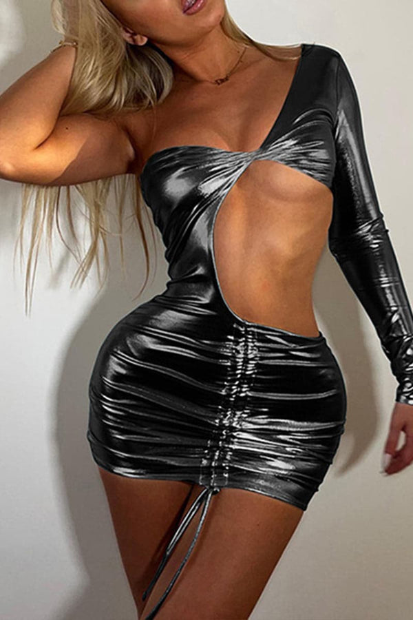 BB066 Metallic Mini Dress