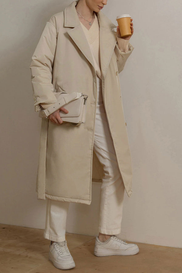 DE544 Belted Long Coat