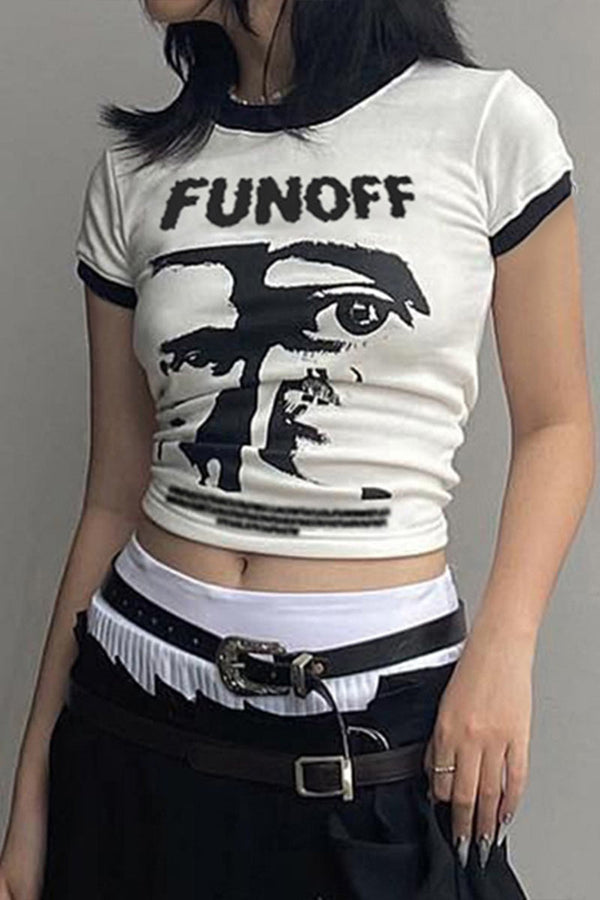 TF0210 Graphic Crop Tee