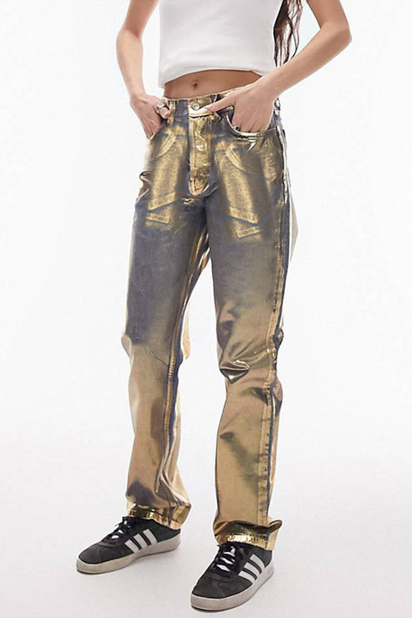 PF0457 Metallic Denim Jeans