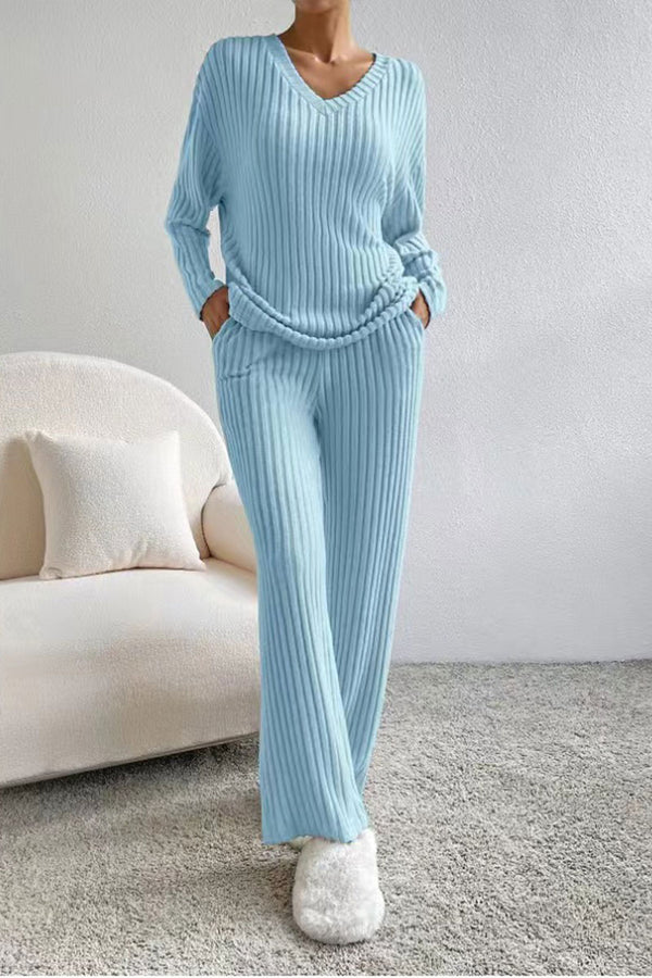 UH622 Long Sleeve Crochet Top and Pants Set