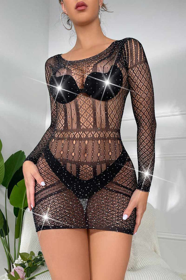 BI622 Fishnet Fit Mini Dress