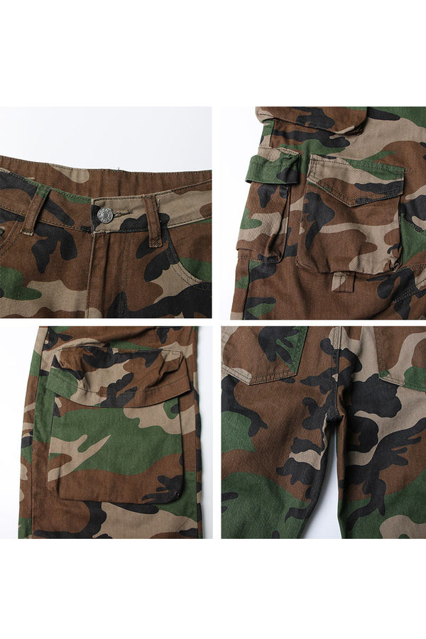 PI0531 Camo Cargo Long Pants