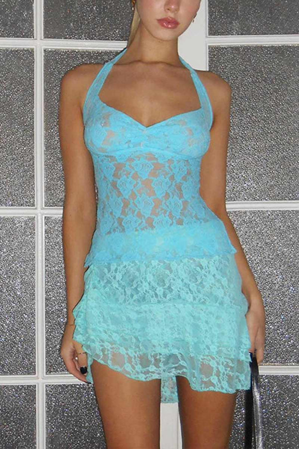 TI901 Lace Halter Top