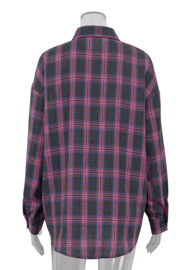 TK0286 Retro Plaid Shirt