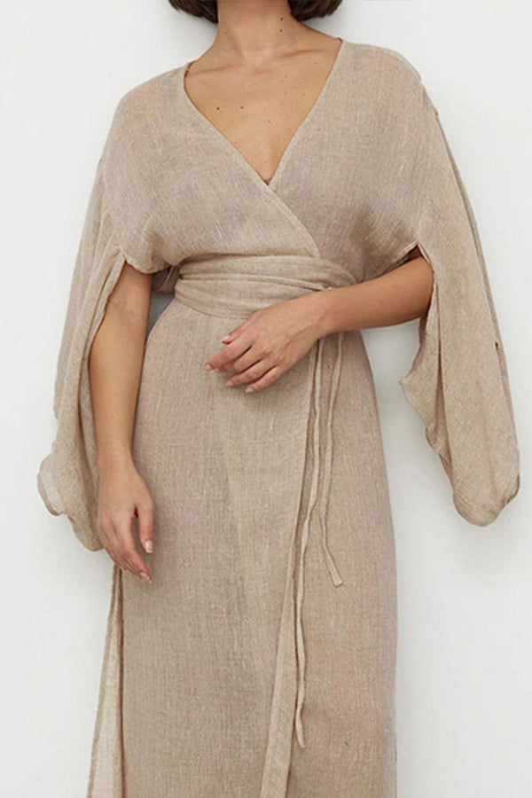 BK0397 Sheer Wrap Dress