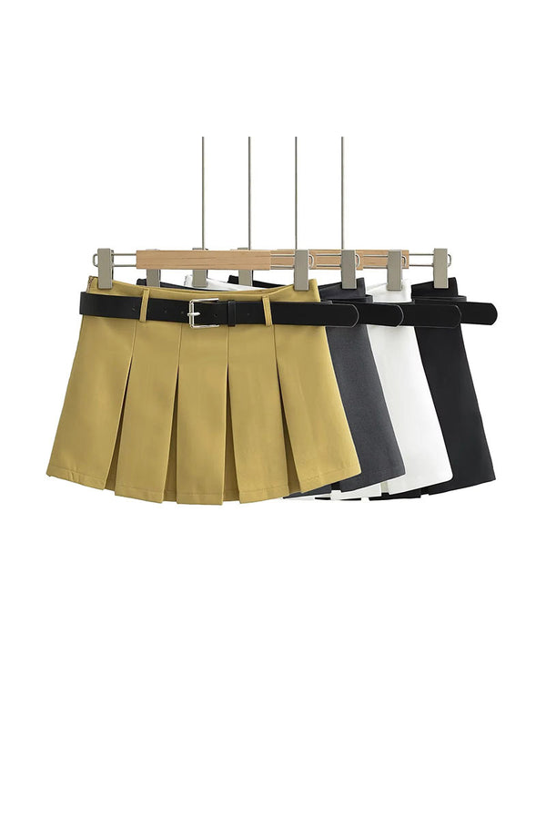 QK0623 Pleated Mini Skirt