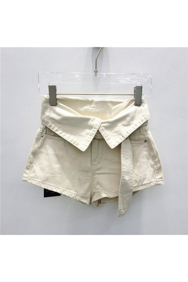 PM0189 High Rise Denim Shorts