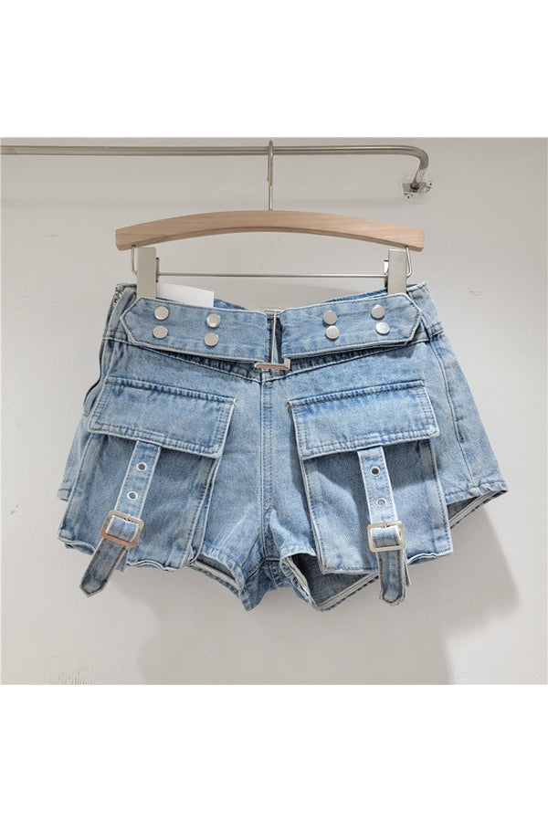 PM0191 Cargo Denim Shorts