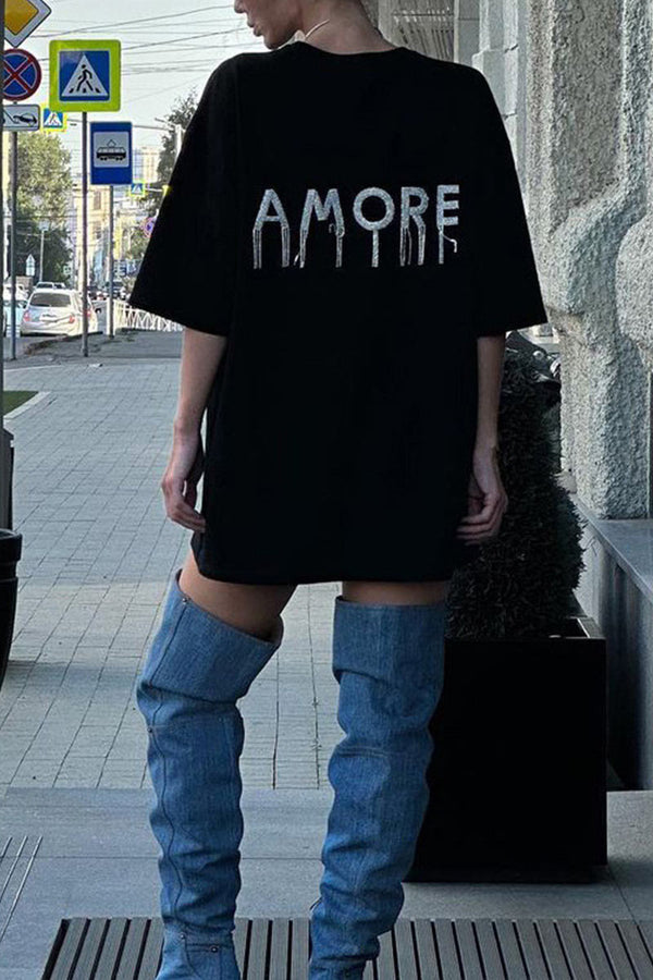 TM0261 Black Oversized Tee