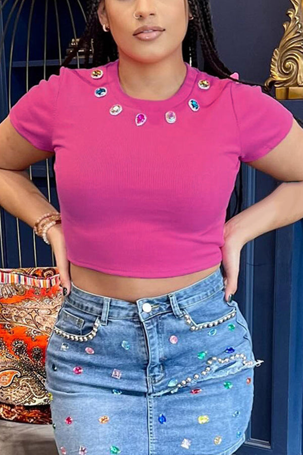 TN0296 Gems Crop Top