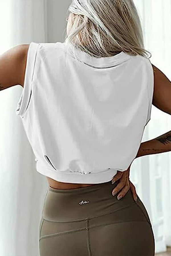 TNY4064 Solid Yoga Crop Top