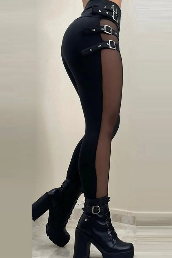 PP3466 Buckled Strap Leggings