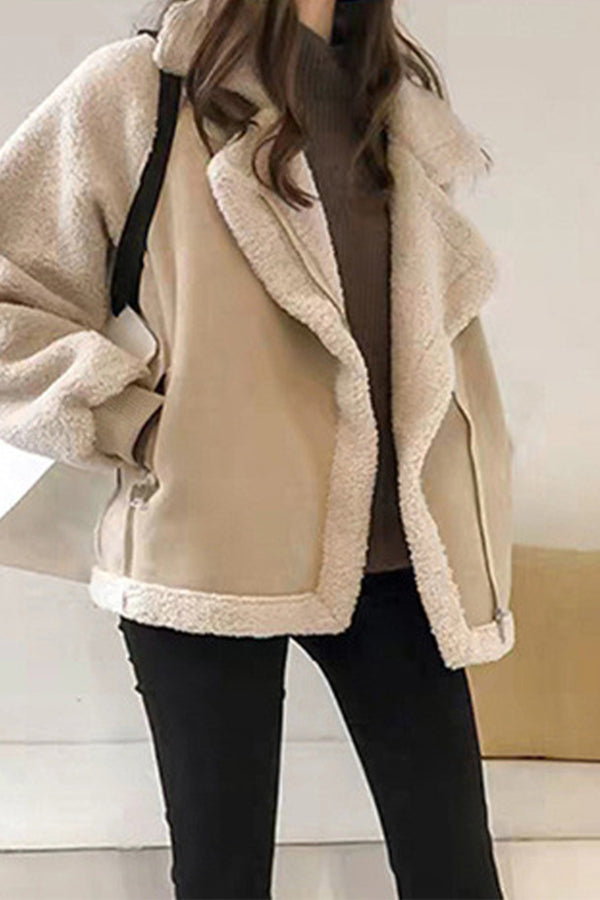 HCR1178 Cozy Shearling Zip Jacket Outerwear