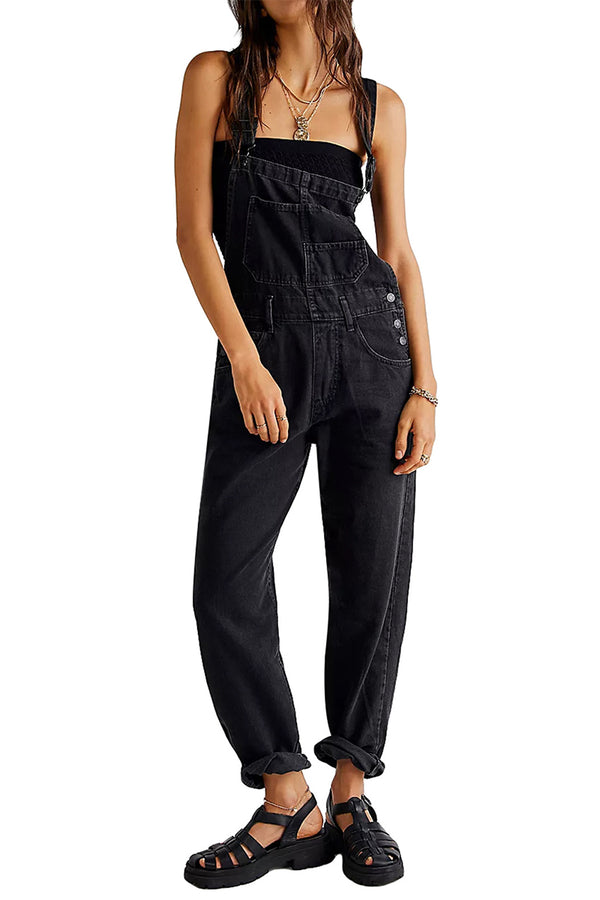 HPQ1402 Women's casual loose denim overalls Pants