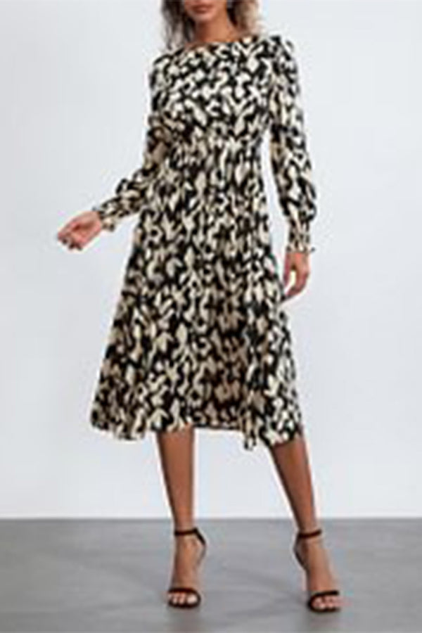 BR3305 Graphic Midi Dress