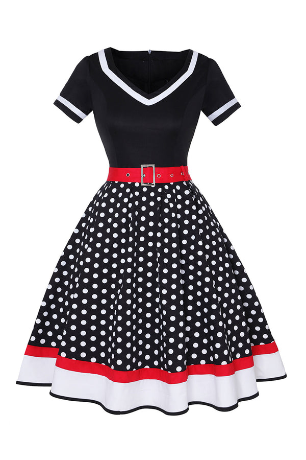 BT3150 Polka Dots Midi Dress