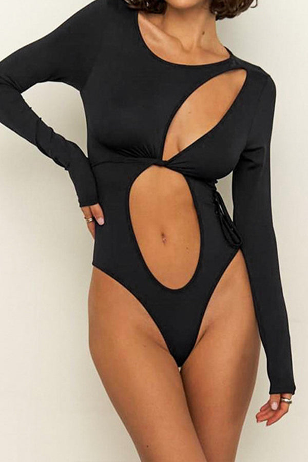 TS3134 Cutout Long Sleeve Bodysuit