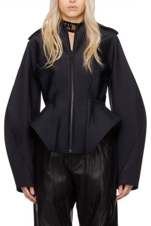 HCS1416 Futuristic Edge Sculpted Jacket Outerwear