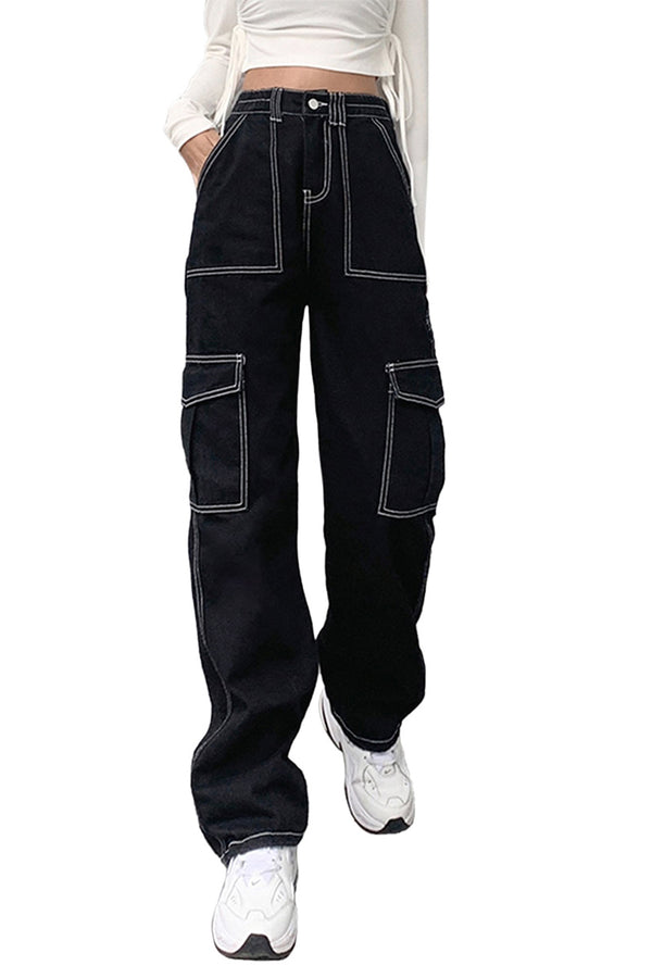 HPS1232 High-Waisted Cargo Pants