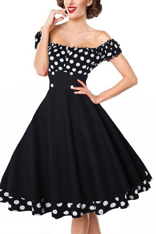 BT3151 Polka Dots Midi Dress