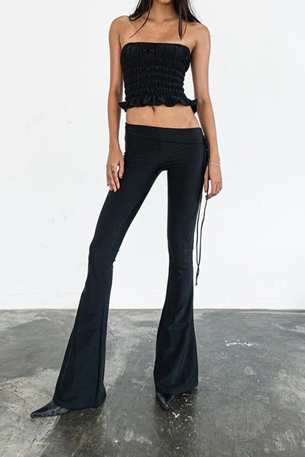 HPT1182 Sleek Flare High-Waist Pants