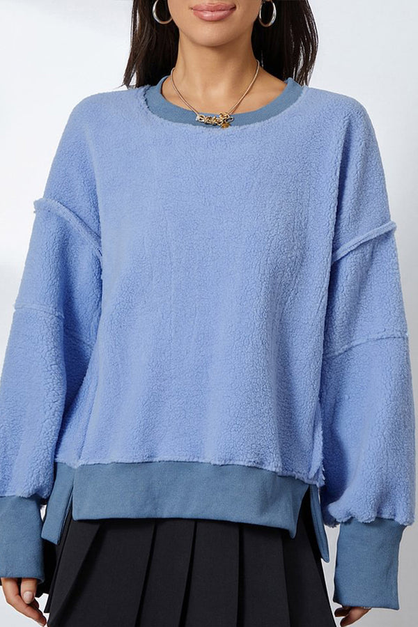 HWS1136 Cozy Cloud Fleece Pullover Top