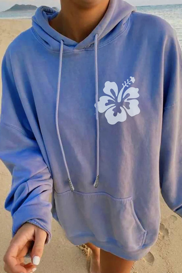 HTS1174 Ocean Breeze Oversized Hoodie Top