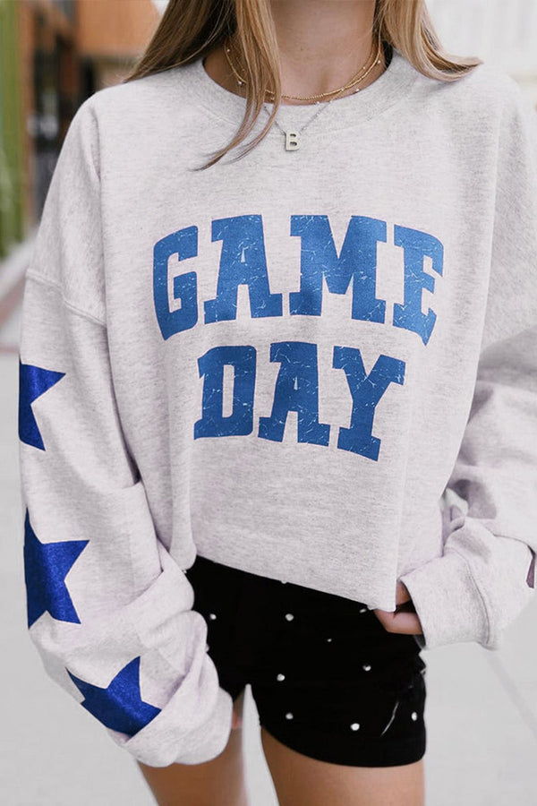 HTT1165 Game Day Oversized Sweatshirt Top