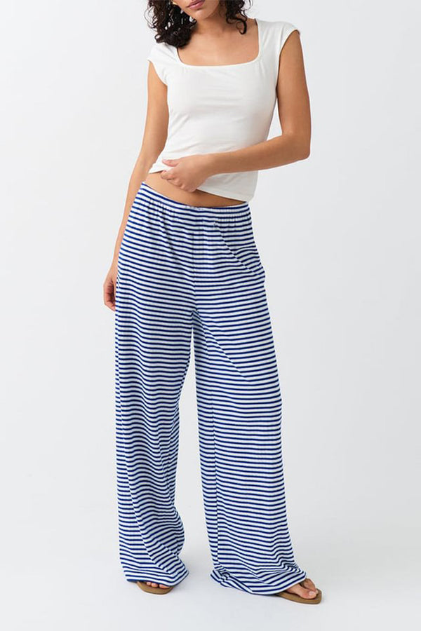 HPS1273 Striped Wide-Leg Lounge Pants