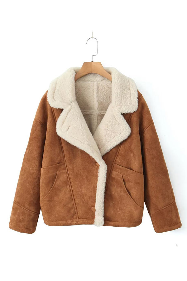 HCT1109 Oversized Shearling-Lined Jacket Outerwear