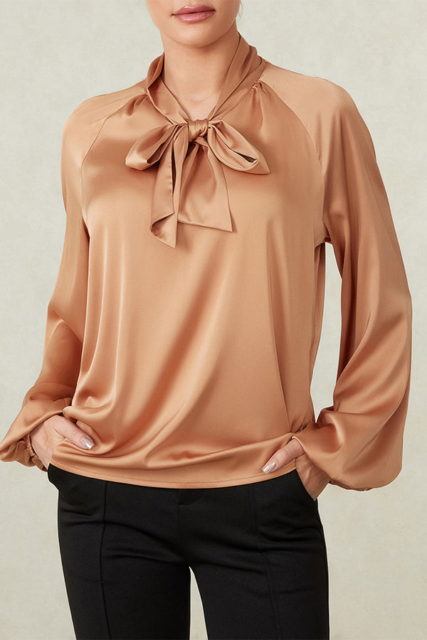 TS3198 Silky Blouse Shirt Top