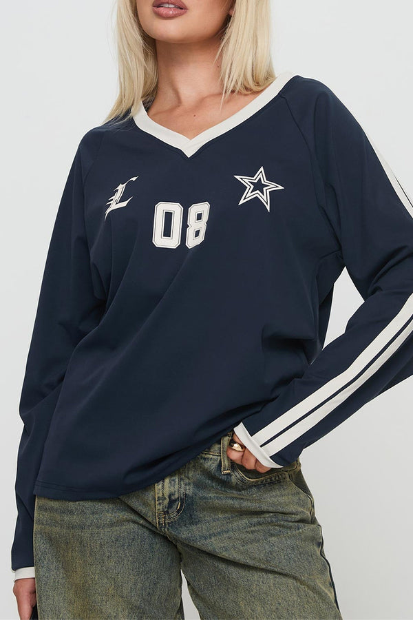 HTT1157 Star Striker Long-Sleeve Jersey Top