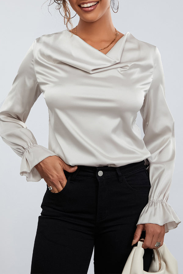 TS3199 Silky Blouse Shirt Top