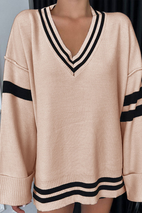 HWR1186 Varsity V-Neck Sweater