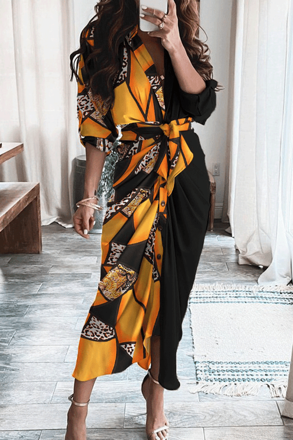 HBO1169 Wrap Style Maxi Dress