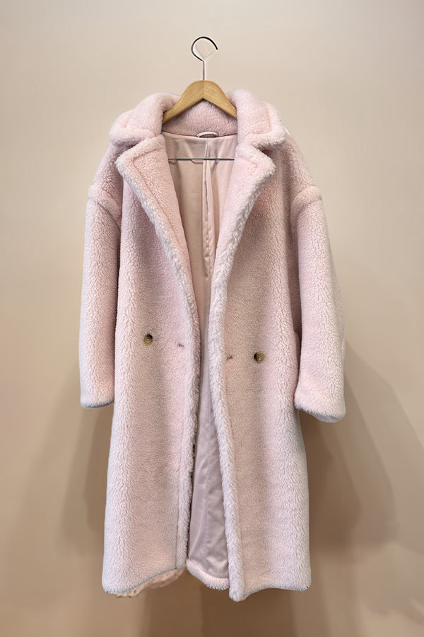 HCT011 Soft Pink Teddy Coat