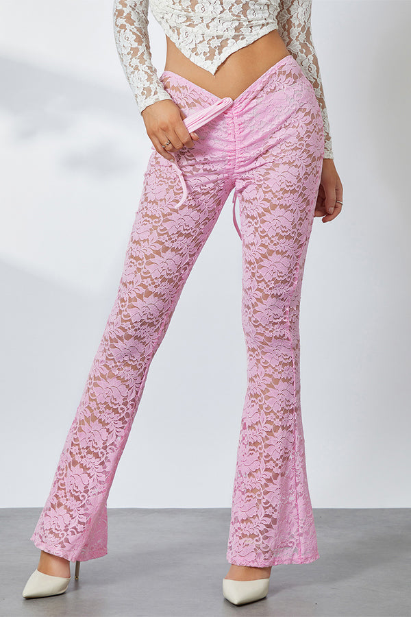 PR3334 Lace Sheer Leggings Pant