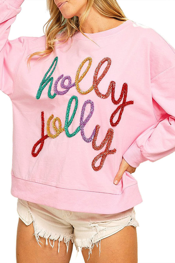 HTS1351 Holly Jolly Sweatshirt Top