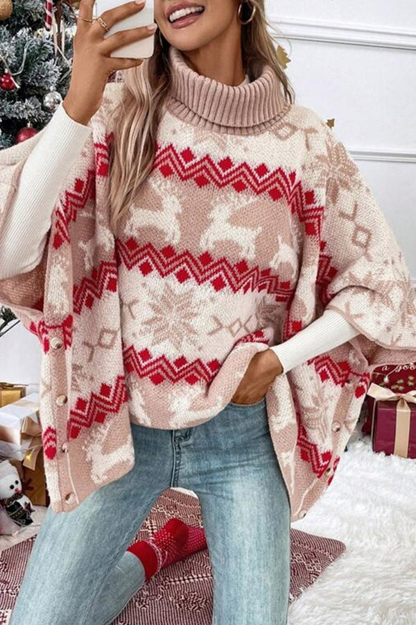 HWS1146 Cozy Reindeer Poncho