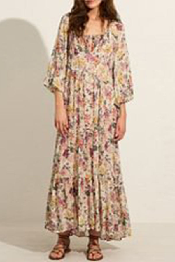 BR3283 Floral Maxi Dress