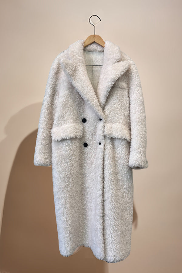 HCT012 Classic Ivory Teddy Coat Outerwear