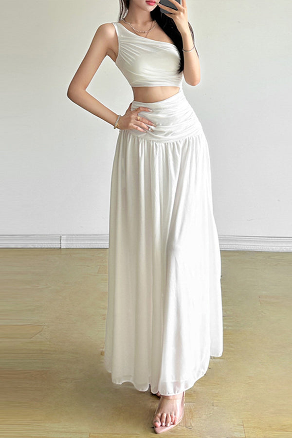 HBT1190 Grecian Goddess Cutout Maxi Dress