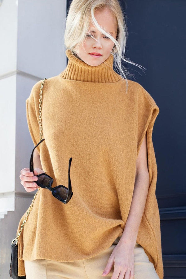 WE759 Turtleneck Sleeveless Sweater