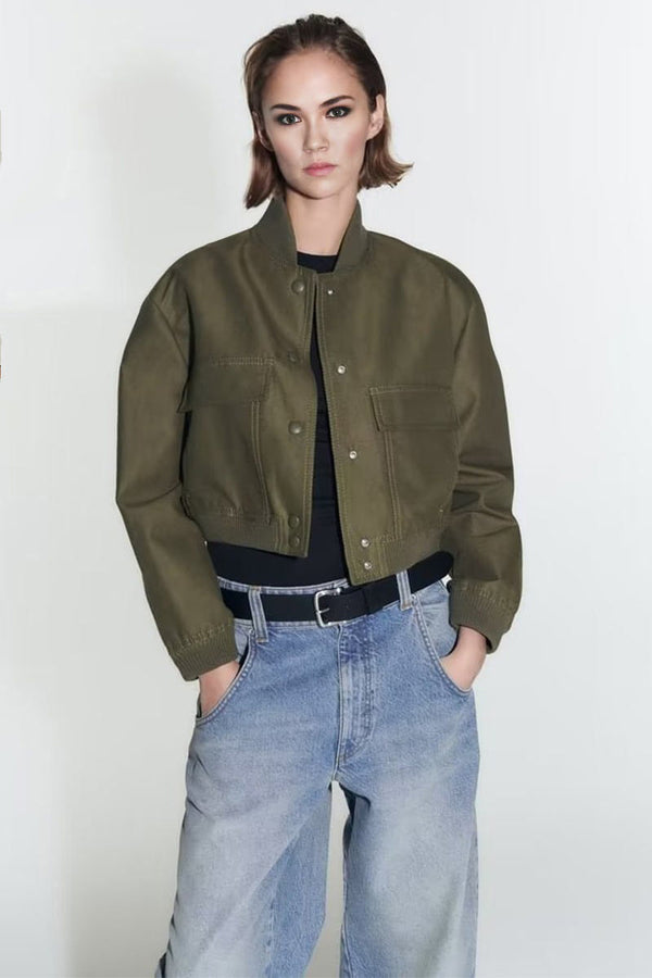 CE140 Button Down Bomber Jacket