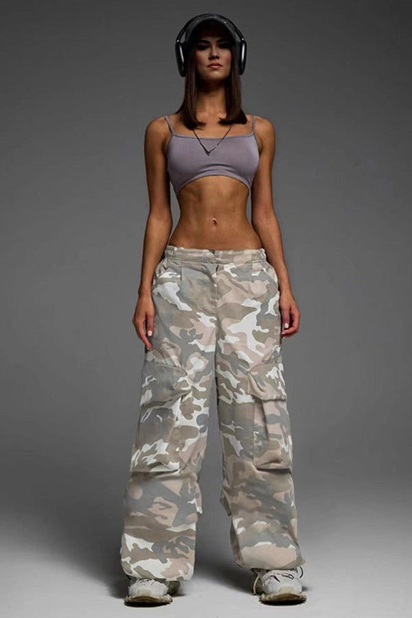 PE454 Camouflage Cargo Long Pants