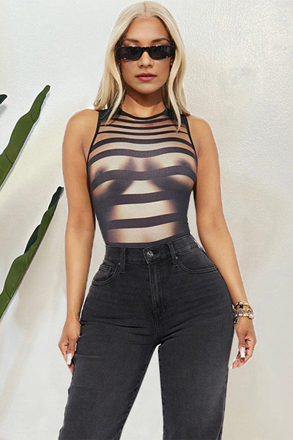 TF0365 Sleeveless Bodysuit Top