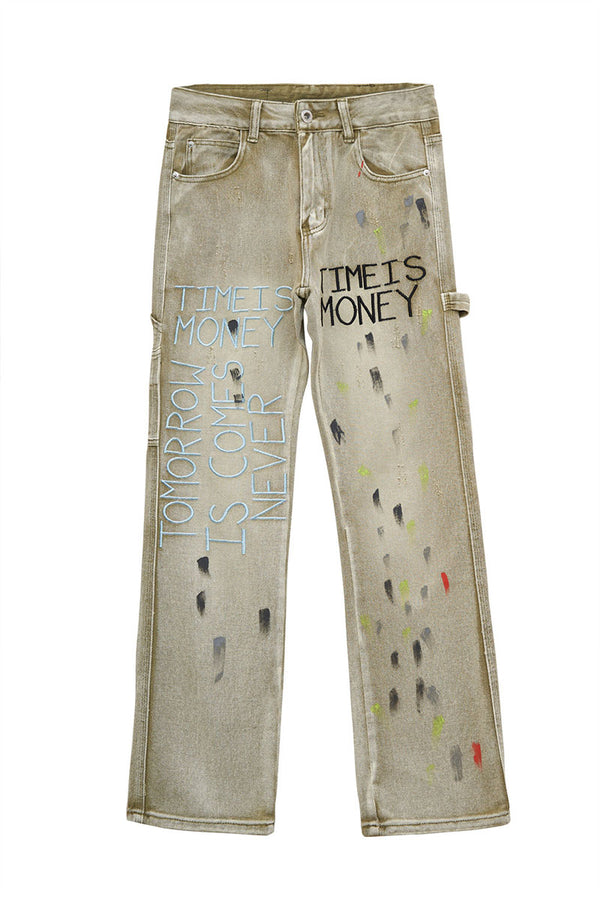 PG0548 Retro Denim Straight Jeans