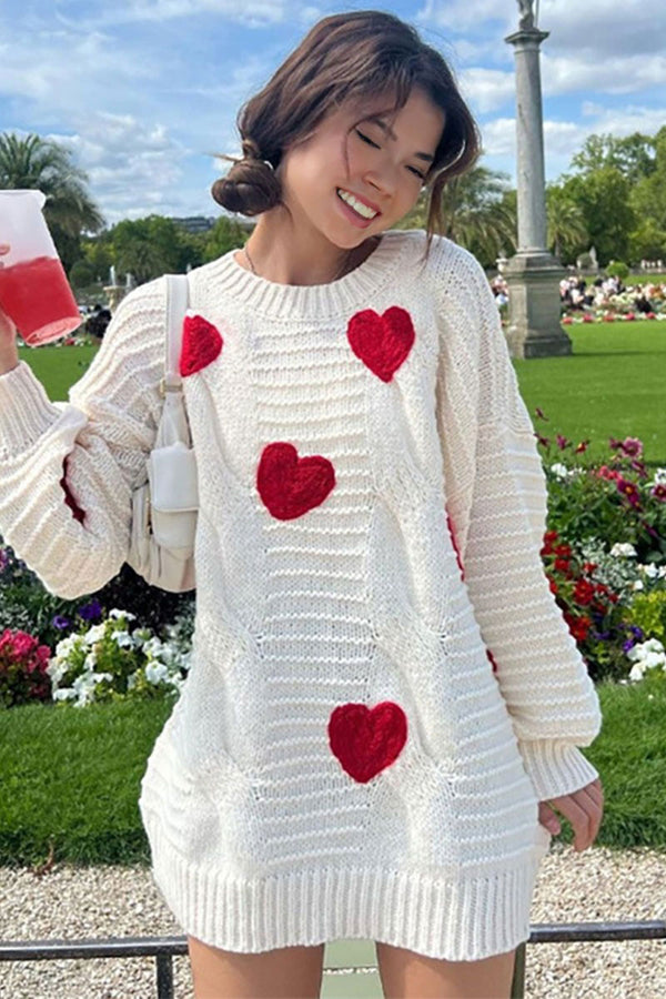 WH0103 Hearts Pullover Sweater